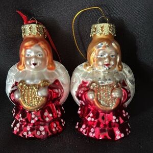 Angel ornaments mercury glass (2)